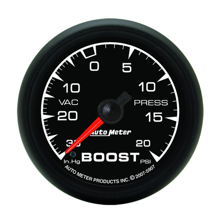 AutoMeter 5907 Autometer ES 52.4mm 30 In. HG/20 PSI Vacuum/Boost Gauge