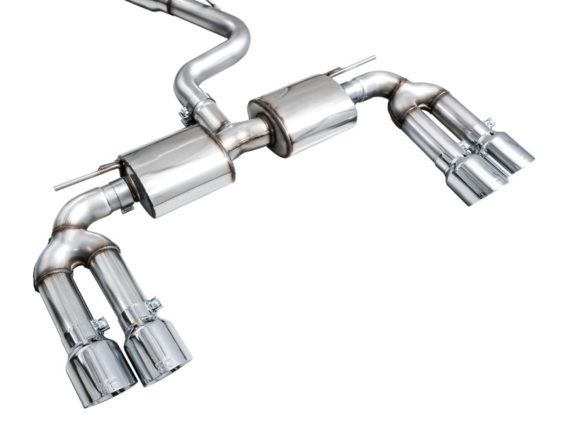 AWE Tuning 3015-42897 AWE 22-24 Audi 8Y S3 Touring Edition Exhaust - Chrome Silver Tips