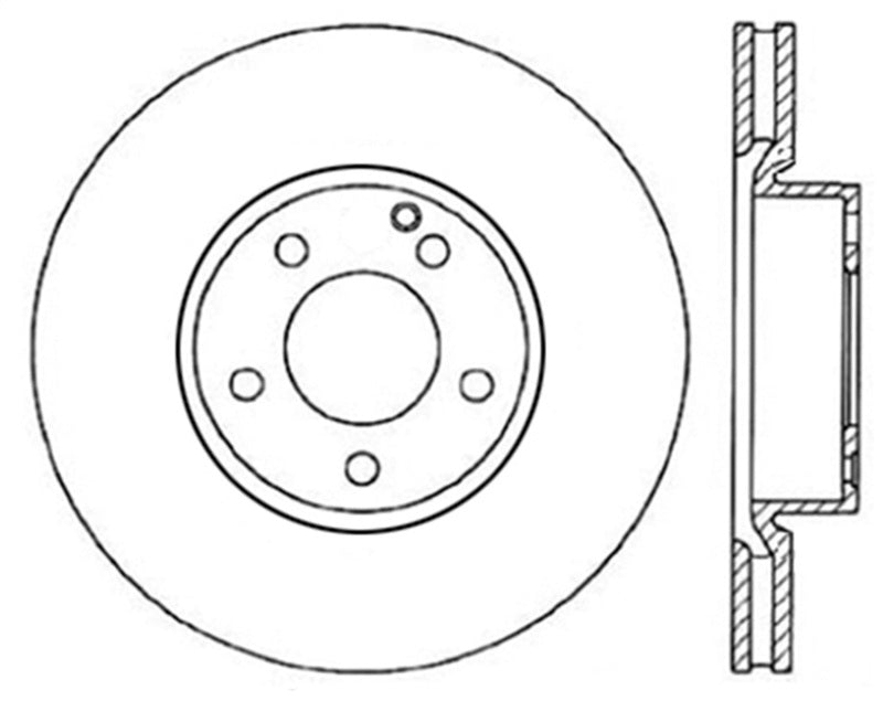 Stoptech 128.35110L StopTech Drilled Sport Brake Rotor