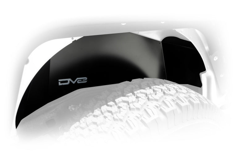 DV8 Offroad INFEND-01RB 07-18 Jeep Wrangler JK Rear Aluminum Inner Fender - Black