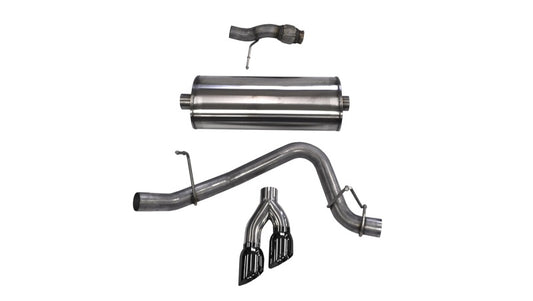 CORSA Performance 14859BLK Corsa 2015-2020 Chevy Tahoe/GMC Yukon Cat-Back Exhaust Sport 3in Single Side Twin Black 4in Tips
