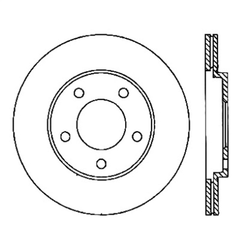 Stoptech 126.61087SL StopTech Power Slot 05-10 Mustang V6/4.0L / GT V8-4.6L Rear Left Slotted Rotor
