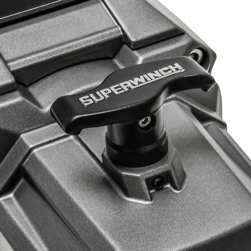Superwinch 1712201 12000 LBS 12V DC 3/8in x 80ft Synthetic Rope SX 12000SR Winch - Graphite