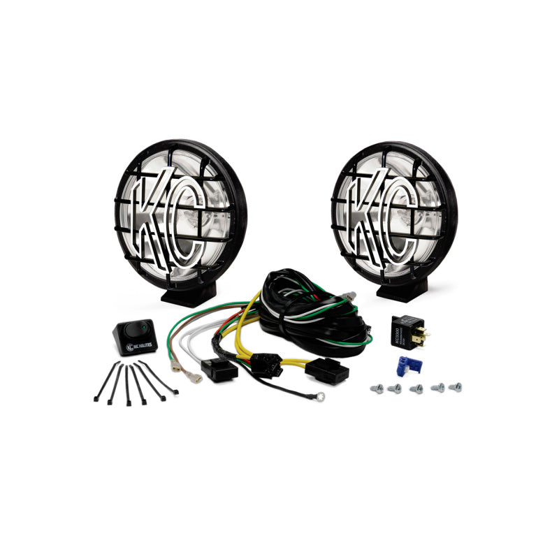 KC HiLiTES 450 Apollo Pro 5in. Halogen Light 55w Spot Beam (Pair Pack System) - Black