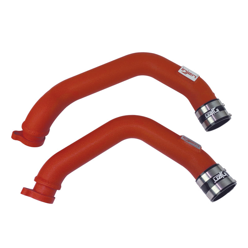 Injen SES1116ICPWR 15-16 BMW M3(F80)/M4 (F82/83) 3.0L L6 Twin Turbo 2PC Aluminum Int. Charge Pipe - Wrinkle Red