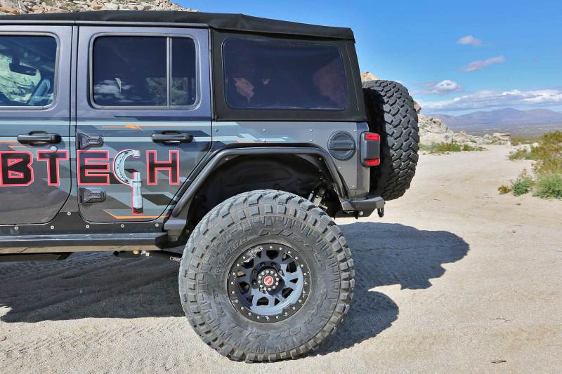 Fabtech FTS24213 18-21 Jeep JL 4WD Rear Steel Tube Fenders - Textured Black