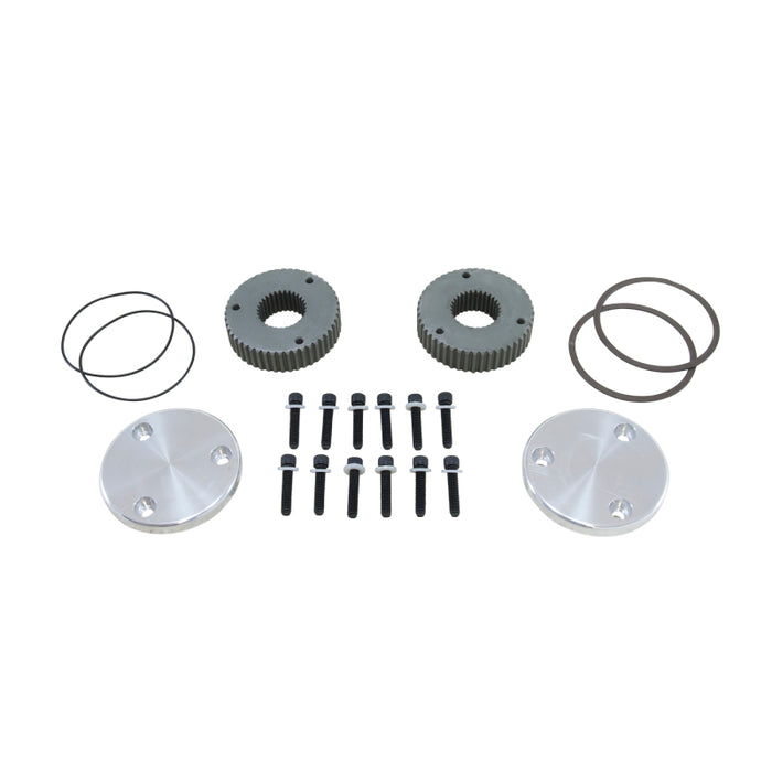Yukon Gear & Axle YHC50003 Yukon Gear Hardcore Drive Flange Kit For Dana 60 / 30 Spline Outer Stubs. Yukon Engraved Caps