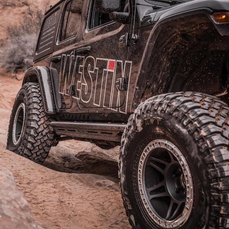 Westin 42-6025 /Snyper 2018+ Jeep Wrangler JL Unlimited 4DR Triple Tube Rock Rail Steps - Textured Black
