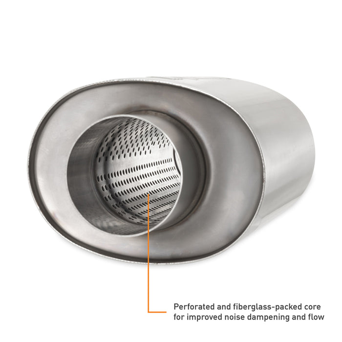 Mishimoto MMEXH-RES-25BR Universal Resonator with 2.5in Inlet/Outlet - Brushed