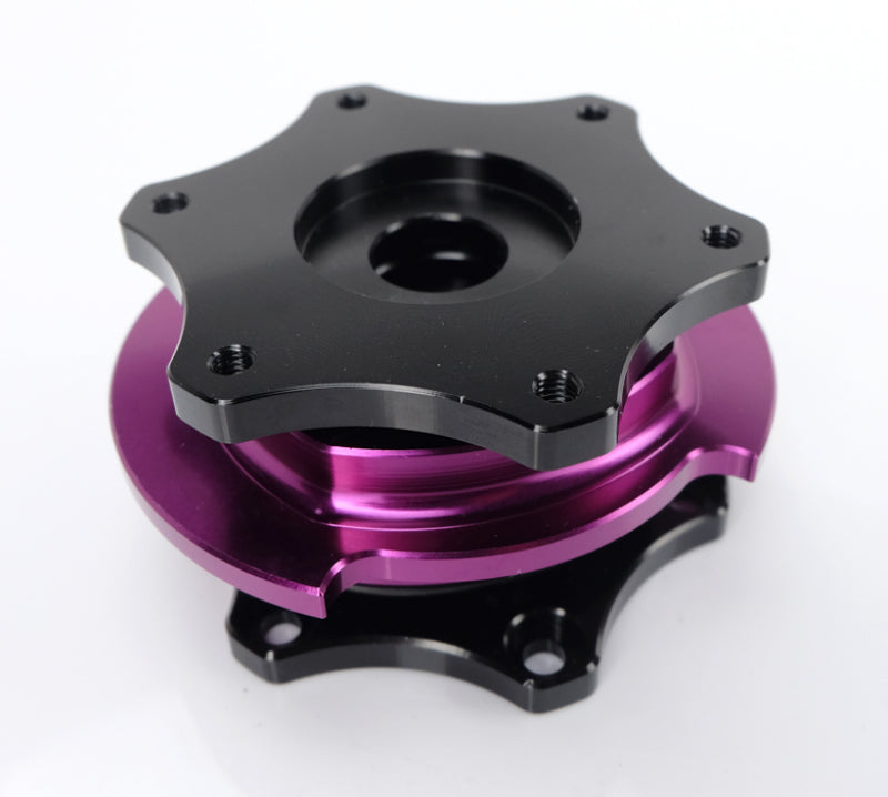 NRG SRK-R200BK-PP Quick Release SFI SPEC 42.1 - Shiny Black Body / Shiny Purple Ring