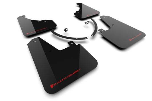 Rally Armor MF118-UR-BLK-RD 24-25 Hyundai Santa Fe Black Mud Flap w/Red Logo