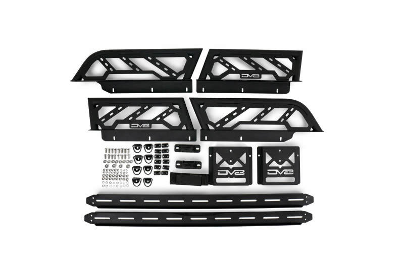 DV8 Offroad RRUN-01 20-22 Jeep Gladiator JT / 05-21 Toyota Tacoma Overland Bed Rack - 2pc. Adjustable