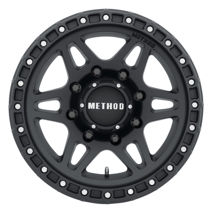 Method Wheels MR31289088518 Method MR312 18x9 +18mm Offset 8x180 130.81mm CB Matte Black Wheel