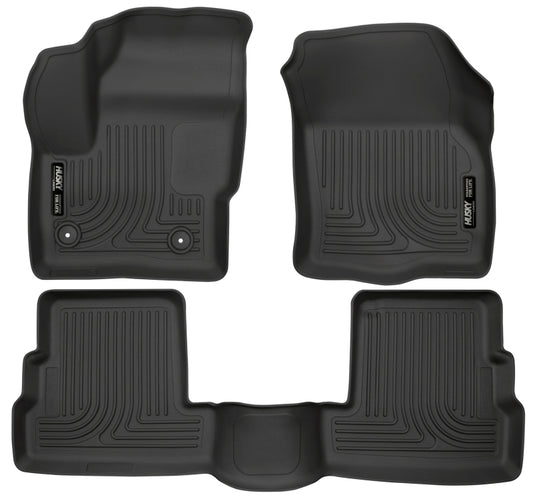 Husky Liners 99301 2015 Lincoln MKC WeatherBeater Black Front & Second Seat Floor Liner