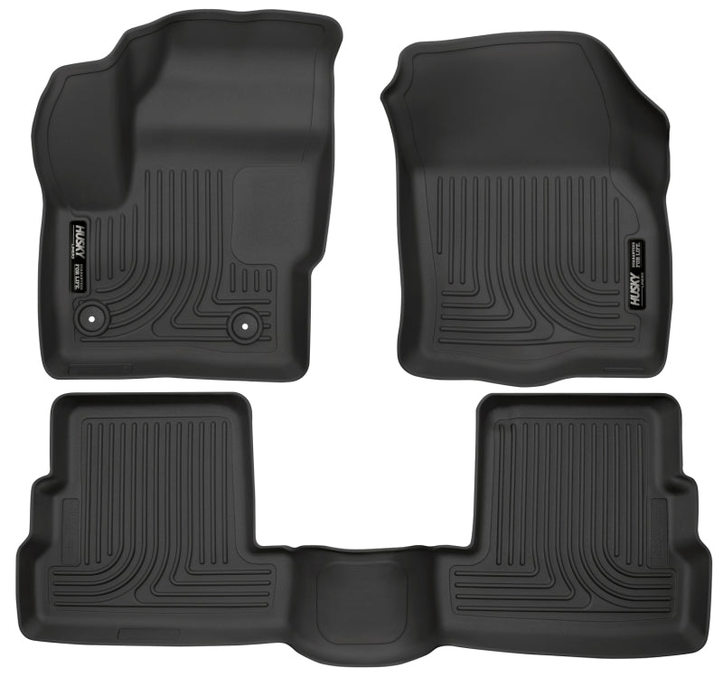 Husky Liners 99301 2015 Lincoln MKC WeatherBeater Black Front & Second Seat Floor Liner