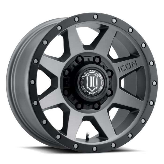 ICON 1818908152TT Rebound HD 18x9 8x170 6mm Offset 5.25in BS 125mm Bore Titanium Wheel