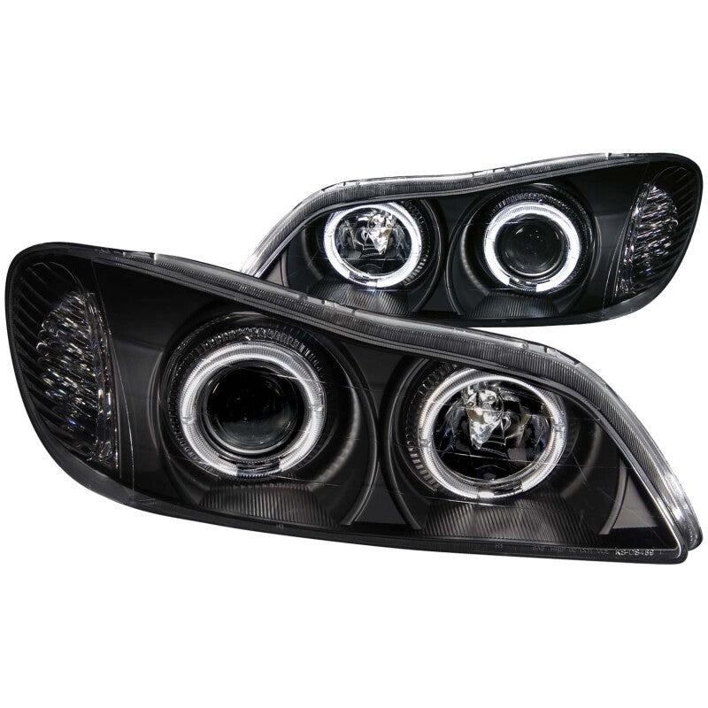 ANZO 121077 2000-2004 Infiniti I30 Projector Headlights w/ Halo Black