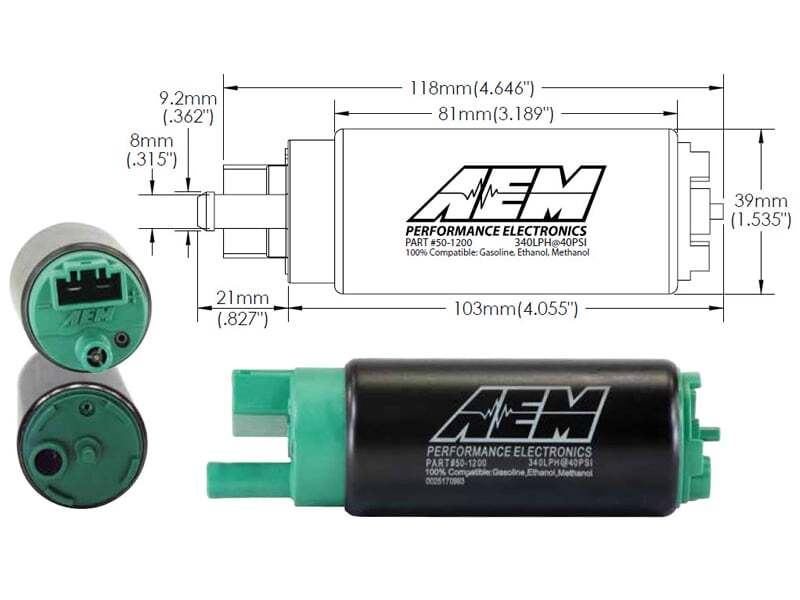 AEM 50-1200 340LPH In Tank Fuel Pump Kit - Ethanol Compatible