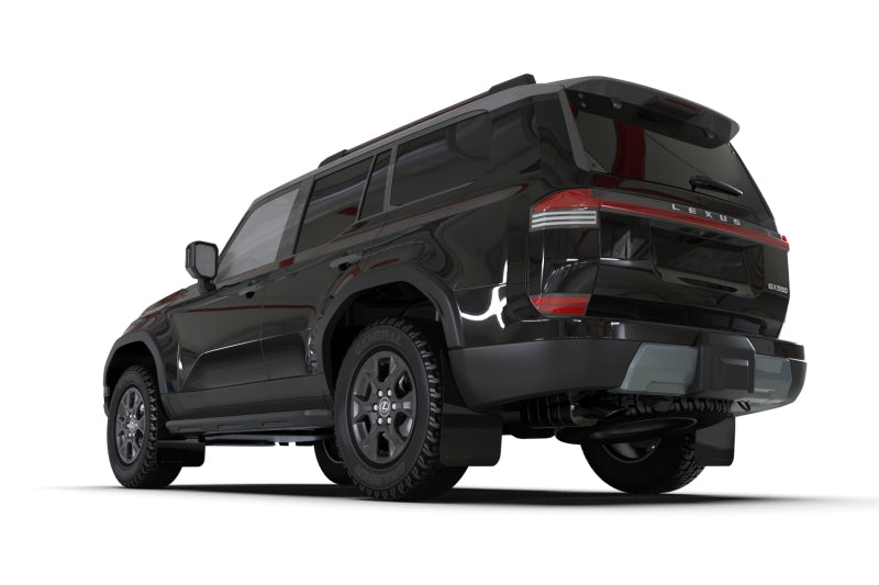 Rally Armor MF142-UR-BLK-MBK 2024+ Lexus GX-550 Overtrail Black UR Mud Flap Metallic Black Logo