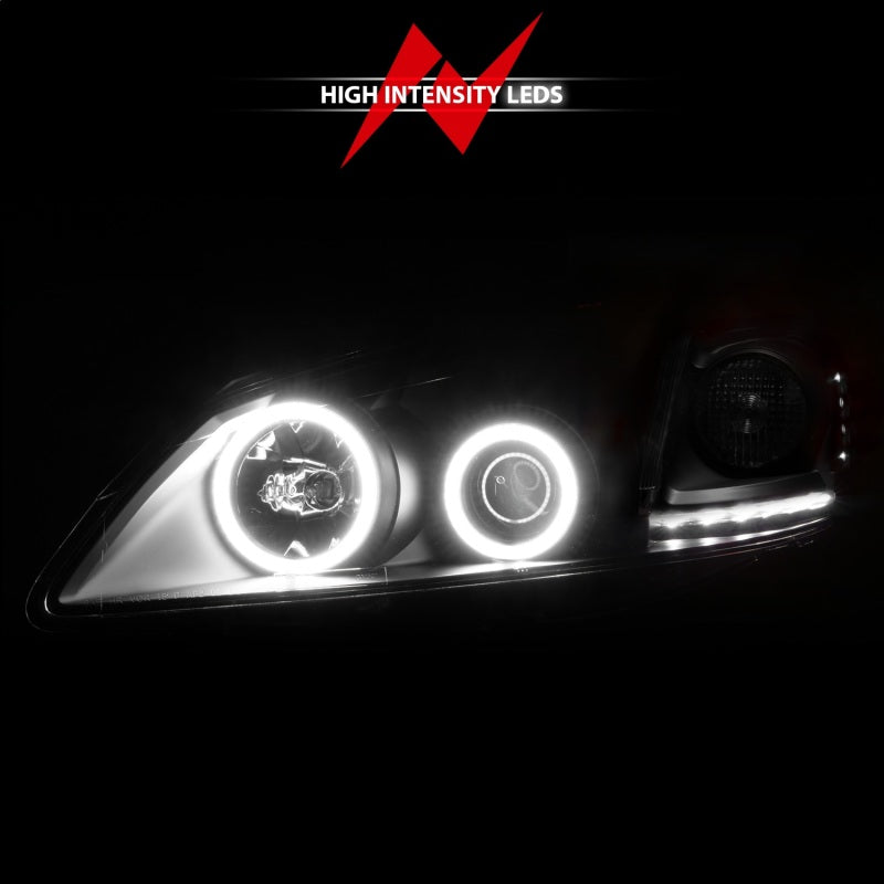ANZO 121371 2005-2010 Pontiac G6 Projector Headlights w/ Halo Black (CCFL)