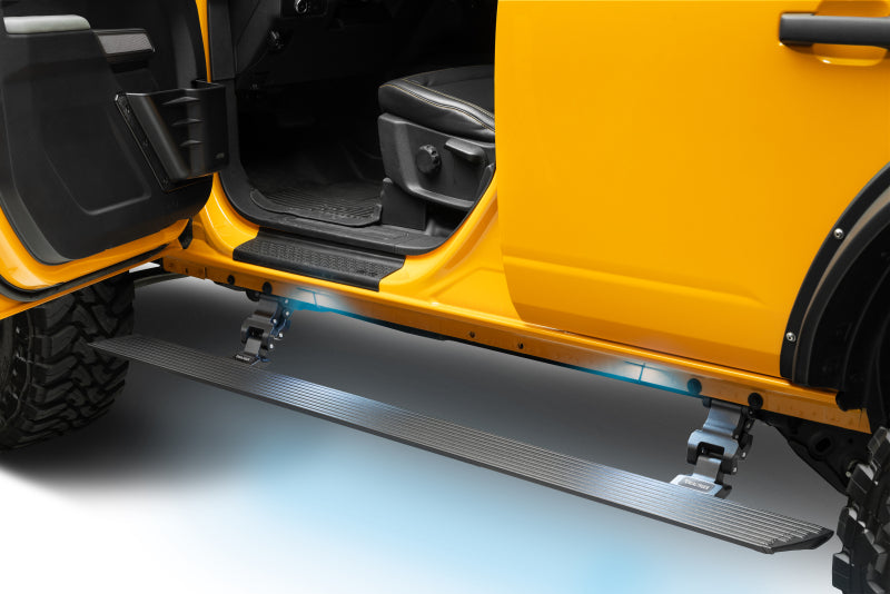 Go Rhino 20412974PC RealTruck 21-24 Ford Bronco 4dr VoltStep Electric Running Board Kit (No Drill) - Tex. Blk