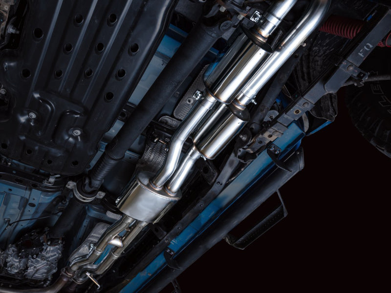 AWE Tuning 3015-32826 AWE 16-22 Toyota Tacoma 0FG Catback Exhaust w/ BashGuard - Dual Chrome Silver Tips