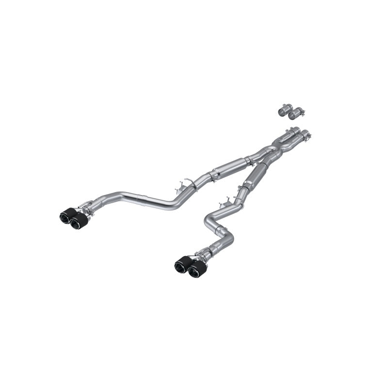 MBRP S71133CF 17-Up Dodge Challenger 5.7L/6.2L/6.4L Carbon Fiber Quad Tip T304 Catback Exhaust