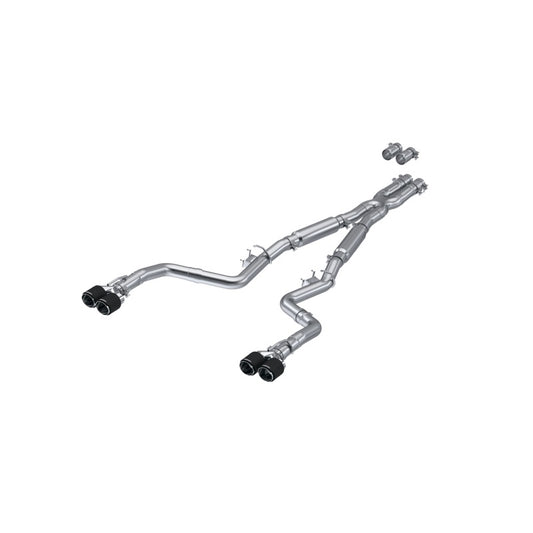 MBRP S71133CF 17-Up Dodge Challenger 5.7L/6.2L/6.4L Carbon Fiber Quad Tip T304 Catback Exhaust