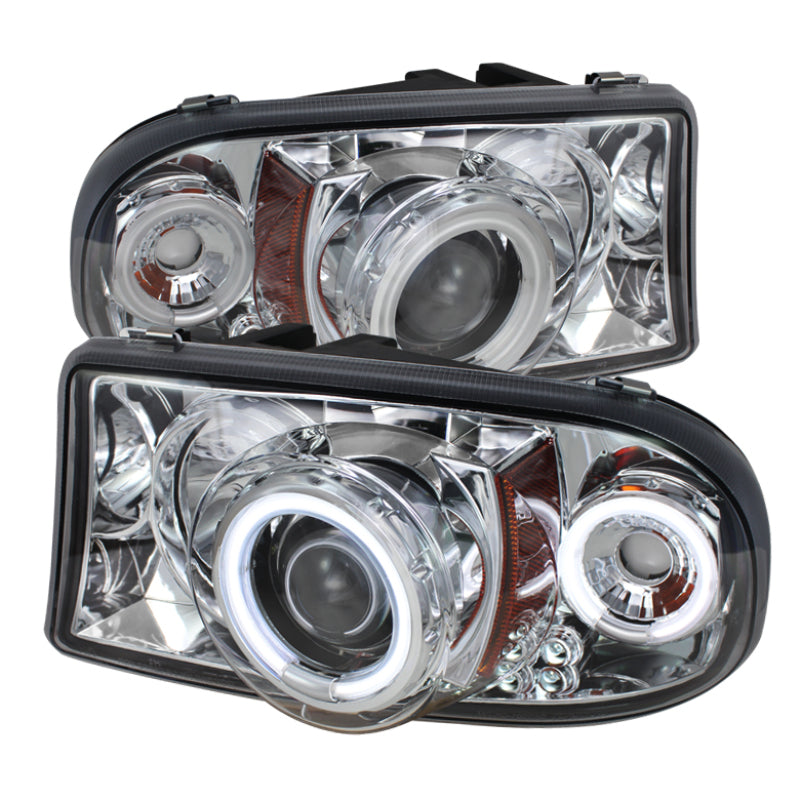 SPYDER 5009791 Spyder Dodge Dakota 97-04/Durango 98-03 1PC Projector Headlights LED Halo LED Chrm PRO-YD-DDAK97-C