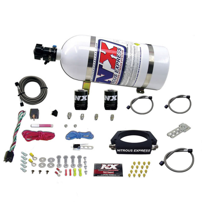 Nitrous Express 20934-10 GM LS 90mm Nitrous Plate Kit (50-400HP) w/10lb Bottle