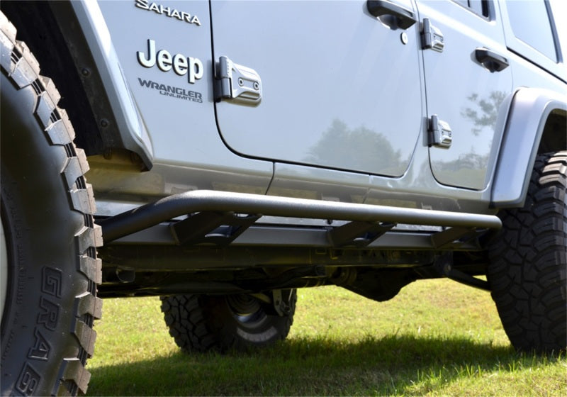N-Fab TSJ184-TX Trail Slider Steps 18-20 Jeep Wrangler JL 4 Door SUV - SRW - Textured Black