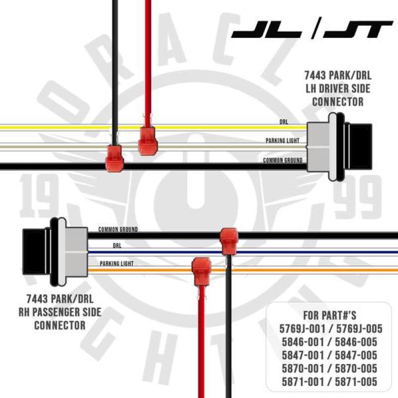 ORACLE Lighting 5769J-001 Oracle Jeep Wrangler JL/Gladiator JT 7in. High Powered LED Headlights (Pair) - White SEE WARRANTY