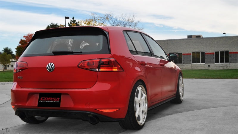CORSA Performance 14834BLK Corsa 14-16 Volkswagen GTI Mk7 Black Sport 3.0in Cat-Back Dual Rear Exit with Single Pro-Series Tips