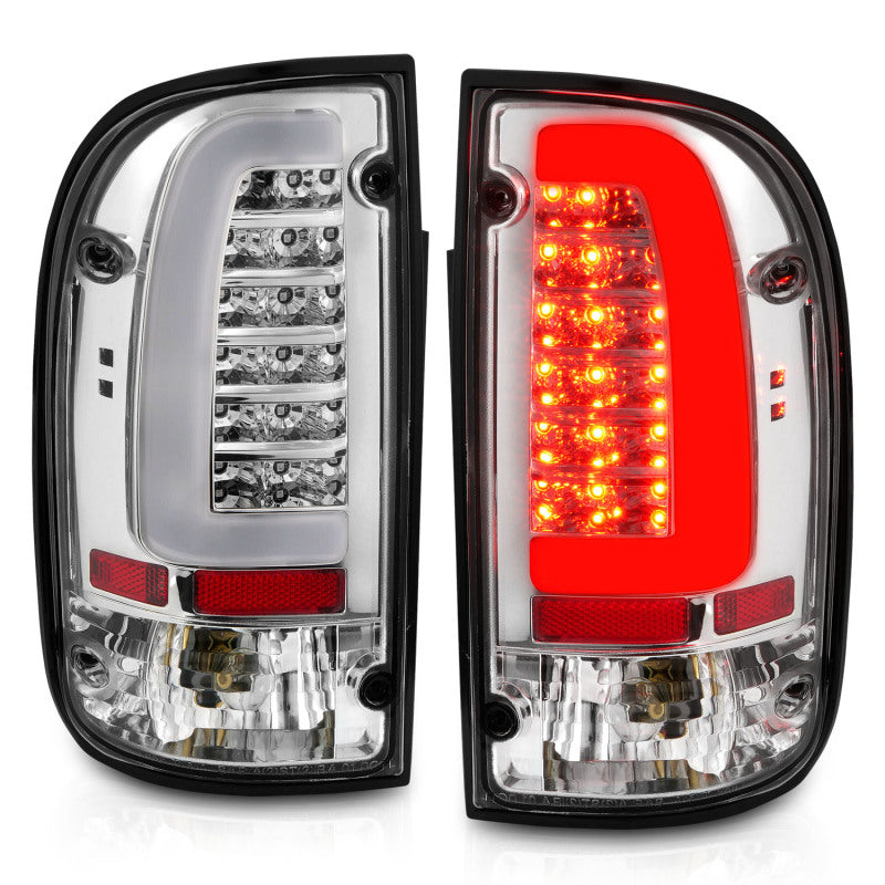ANZO 311355 95-00 Toyota Tacoma LED Taillights Chrome Housing Clear Lens (Pair)