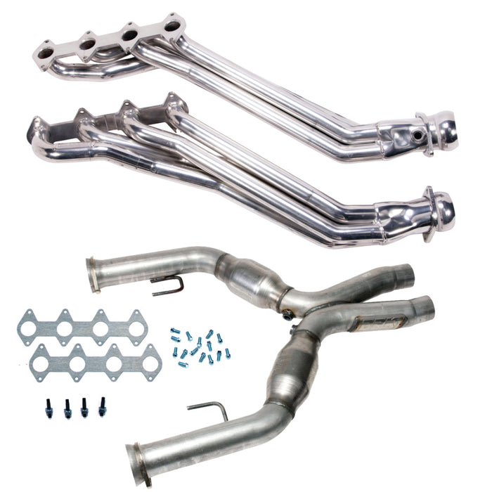 BBK 16413 05-10 Ford Mustang GT 1 5/8 Long Tube Headers w/High Flow Catted X-Pipe (Silver Ceramic)
