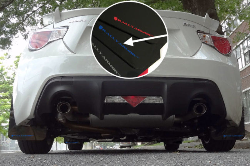 Rally Armor MF23-UR-BLK/BL 13-17 Subaru BRZ/Toyota FR-S Black UR Mud Flap w/Blue Logo