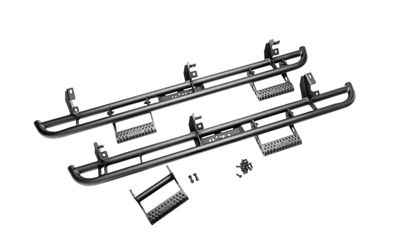 N-Fab F214BRKRS4 RKR Step System 2021 Ford Bronco 4 Door - Tex. Black - 1.75in