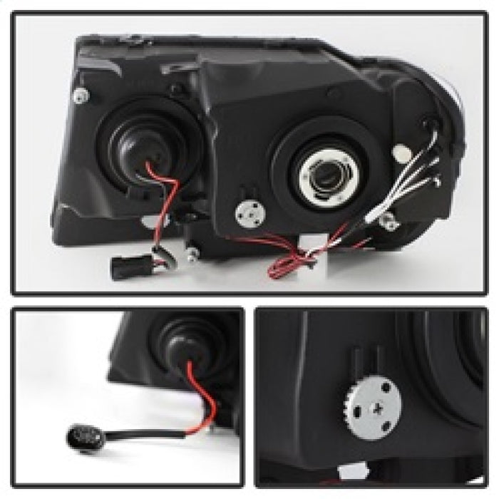 SPYDER 5011152 Spyder Jeep Grand Cherokee 99-04 Projector Headlights LED Halo LED Chrm - PRO-YD-JGC99-HL-C
