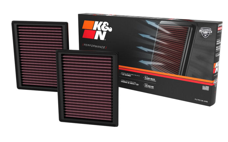 K&N Engineering 33-5135 K&N 2023 Nissan Z 3.0L V6 Replacement Air Filter (Includes 2 Filters)