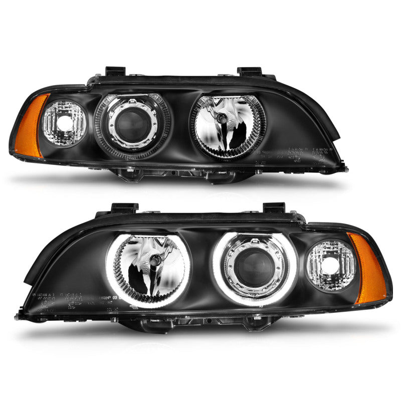 ANZO 121017 1997-2001 BMW 5 Series Projector Headlights w/ Halo Black