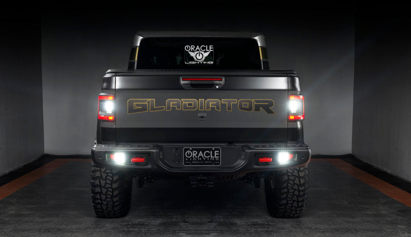 ORACLE Lighting 5881-504 Oracle Jeep Gladiator JT Rear Bumper LED Reverse Lights w/ Plug & Play Harness - 6000K SEE WARRANTY