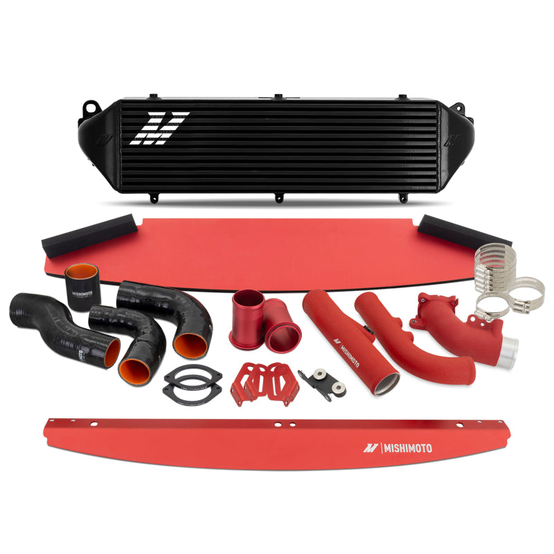 Mishimoto MMINT-GRC-23KBKRD 2023+ Toyota GR Corolla Intercooler & Pipe Kit - Black Cooler - Red Pipes