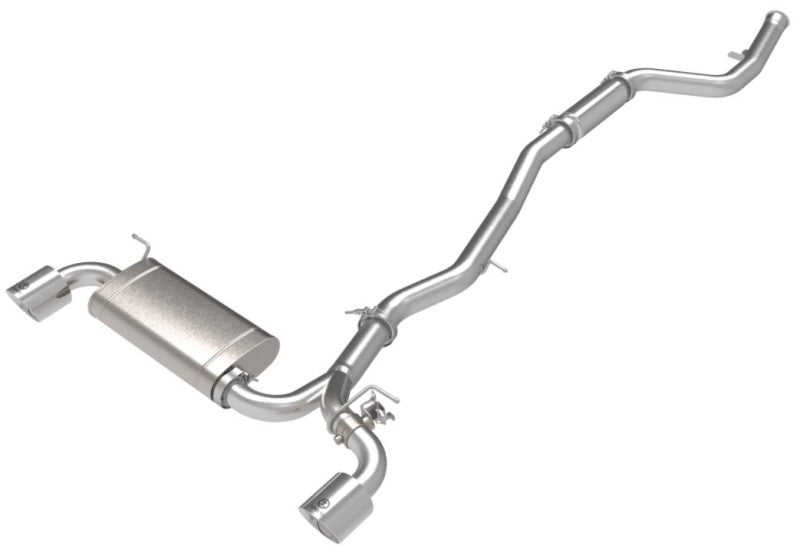 aFe 49-36050-P POWER Takeda 2021 Toyota Supra 2.0L (t) 2.5in-3in 304 SS CB Exhaust w/ Polished Tips