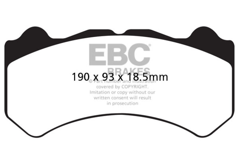 EBC DP41983R 08-11 Nissan GT-R (R35) 3.8 Twin Turbo (Cast Iron Rotors) Yellowstuff Front Brake Pads