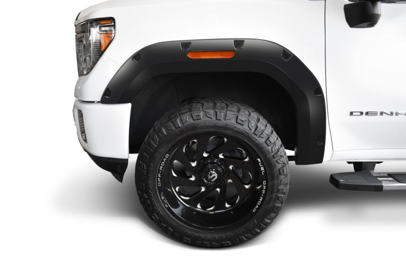 Bushwacker 40173-02 22-23 Chevrolet Silverado 1500 (Ex. ZR2) Pocket Style Fender Flares 2pc Front - Black