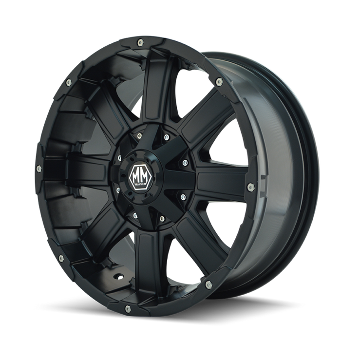 Mayhem 8030-2952MB 8030 CHAOS 20x9 / 5x127 BP / -12mm Offset / 87mm Hub Matte Black Wheel