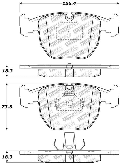 Stoptech 309.06810 StopTech Performance 00-04 BMW M5 E39 / 00-06 X5 / 03-05 Range Rover HSE Front Brake Pads