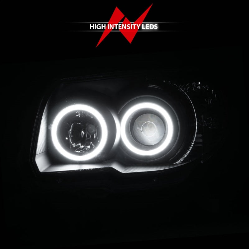 ANZO 111320 2006-2009 Toyota 4Runner Projector Headlights w/ Halo Black