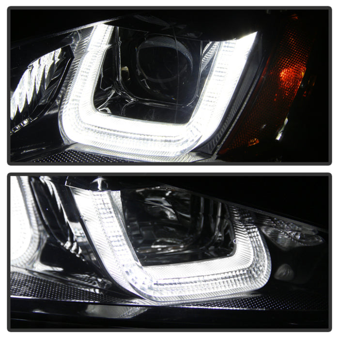 SPYDER 5080578 Spyder Volkswagen Golf VII 14-16 Projector Headlights DRL LED Blk Stripe Blk PRO-YD-VG15-BLK-DRL-BK