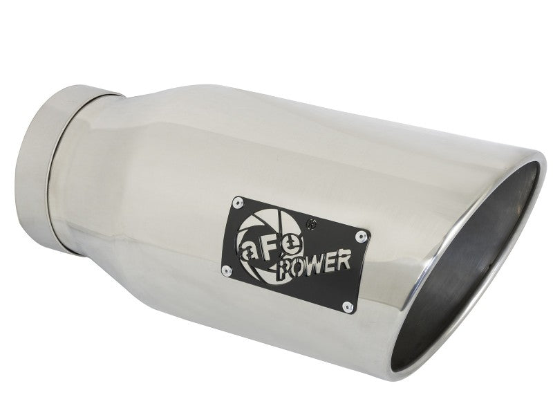 aFe 49-02078-P ATLAS 5in DPF-Back Alum Steel Exhaust System w/Polished Tip 19-20 RAM Diesel Trucks L6-6.7L (td)